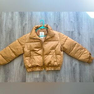 Abercrombie and fitch tan puffer jacket
